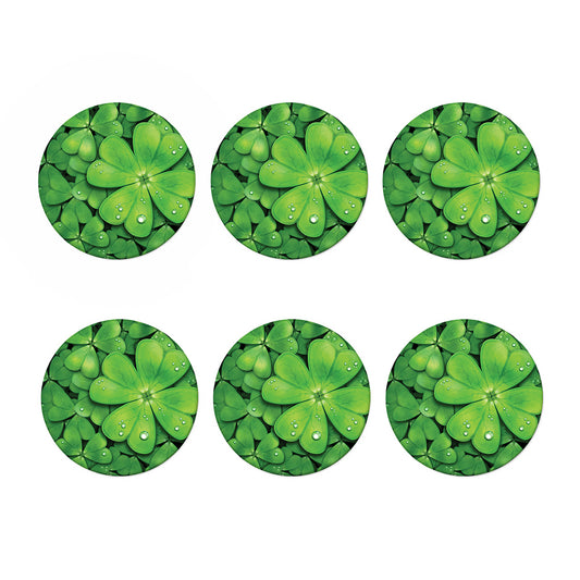 Shamrock Clover St. Patrick's Day Print Coaster Set