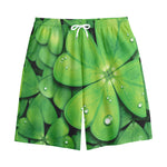 Shamrock Clover St. Patrick's Day Print Cotton Shorts