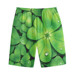 Shamrock Clover St. Patrick's Day Print Cotton Shorts