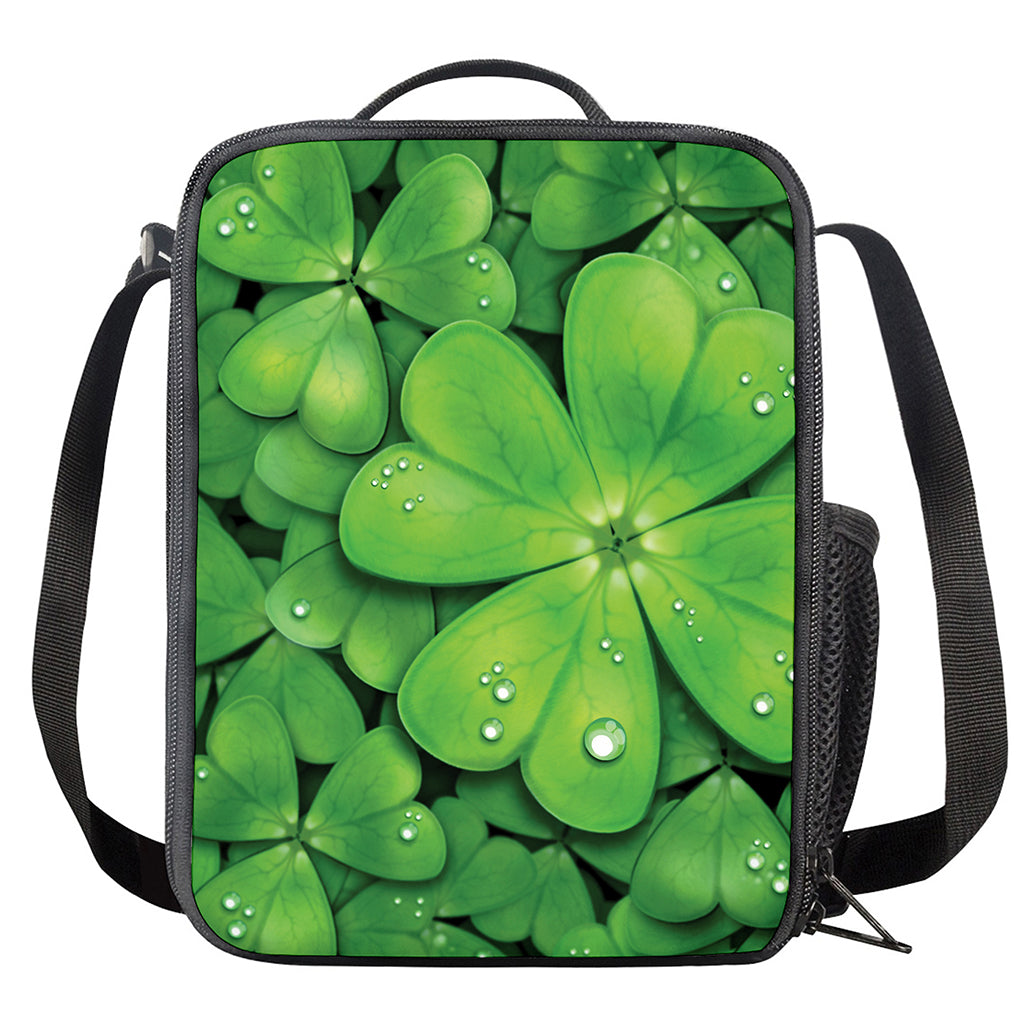 Shamrock Clover St. Patrick's Day Print Crossbody Lunch Bag