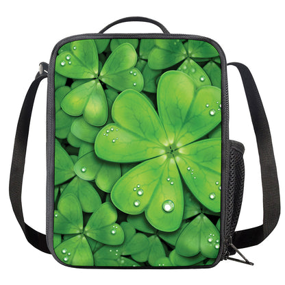 Shamrock Clover St. Patrick's Day Print Crossbody Lunch Bag