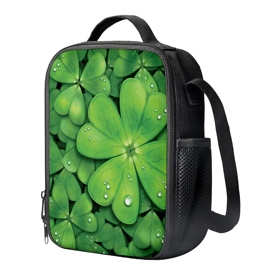 Shamrock Clover St. Patrick's Day Print Crossbody Lunch Bag