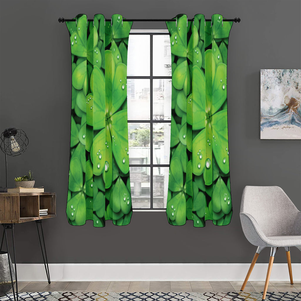 Shamrock Clover St. Patrick's Day Print Curtain