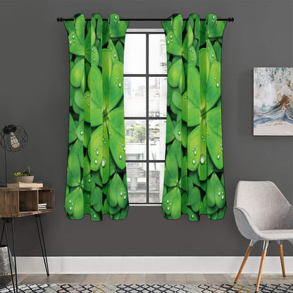 Shamrock Clover St. Patrick's Day Print Curtain
