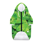 Shamrock Clover St. Patrick's Day Print Dog Zip Up Hoodie