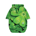 Shamrock Clover St. Patrick's Day Print Dog Zip Up Hoodie