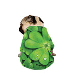 Shamrock Clover St. Patrick's Day Print Dog Zip Up Jacket