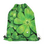 Shamrock Clover St. Patrick's Day Print Drawstring Bag