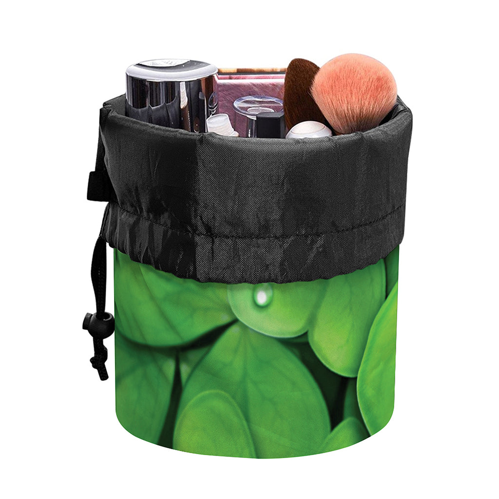 Shamrock Clover St. Patrick's Day Print Drawstring Makeup Bag