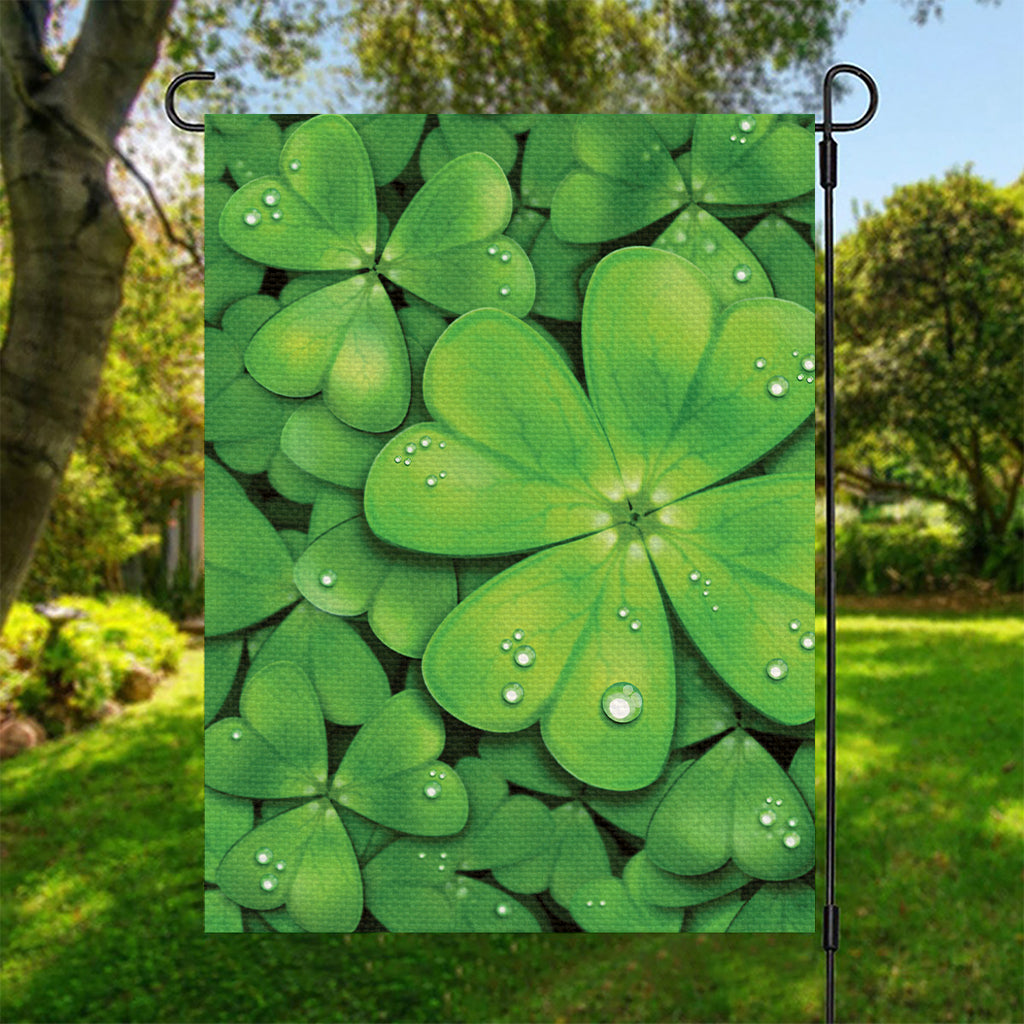 Shamrock Clover St. Patrick's Day Print Garden Flag