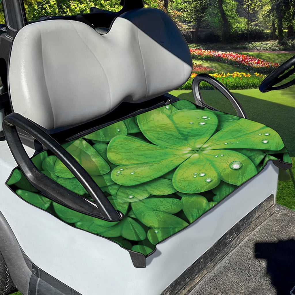 Shamrock Clover St. Patrick's Day Print Golf Cart Seat Cover