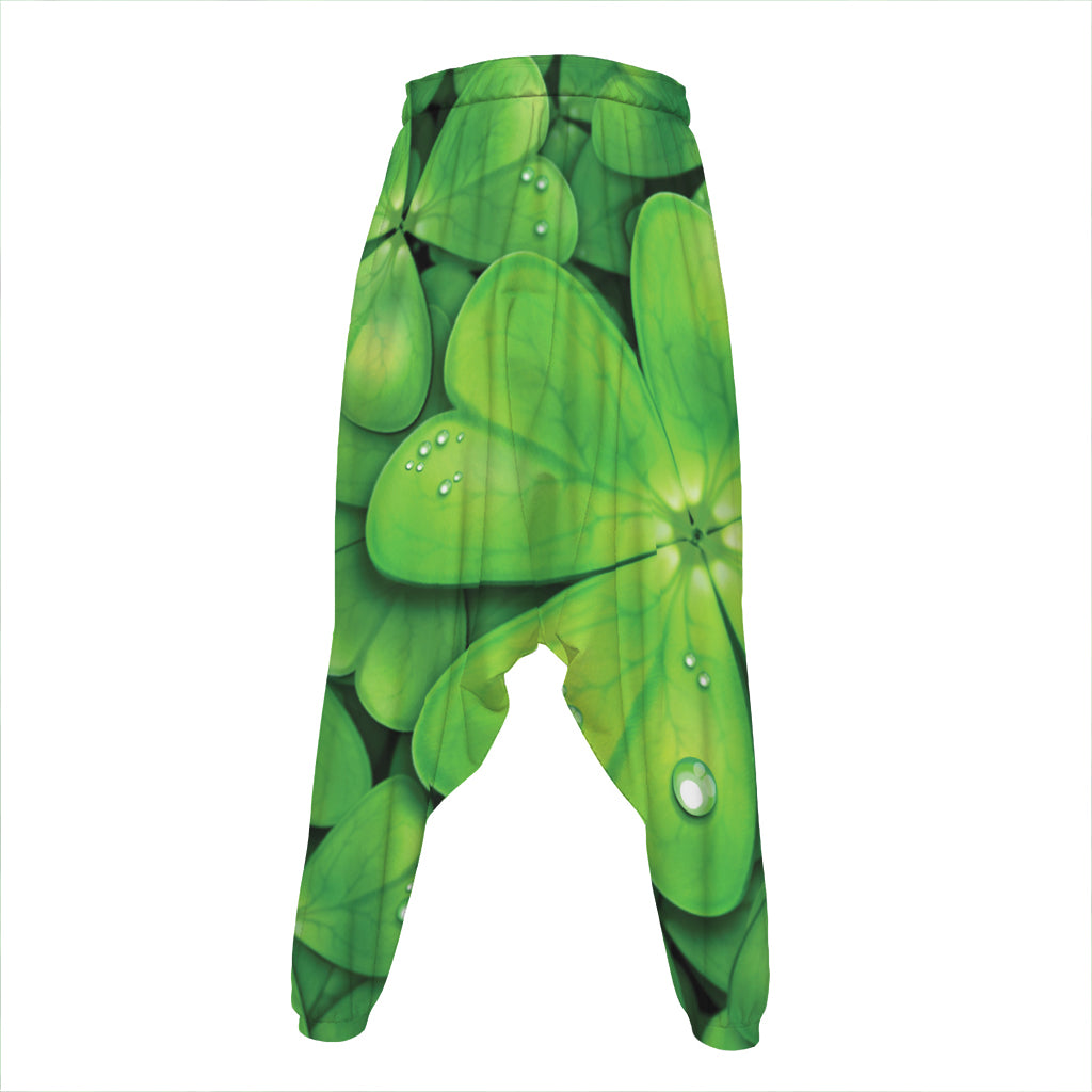 Shamrock Clover St. Patrick's Day Print Hammer Pants