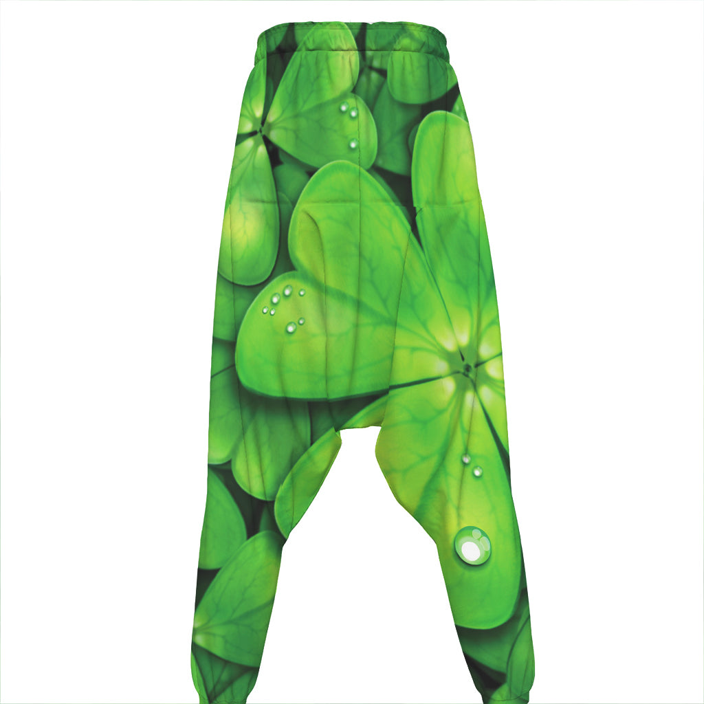 Shamrock Clover St. Patrick's Day Print Hammer Pants