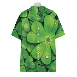 Shamrock Clover St. Patrick's Day Print Hawaiian Shirt