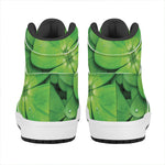 Shamrock Clover St. Patrick's Day Print High Top Leather Sneakers