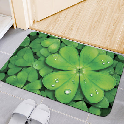 Shamrock Clover St. Patrick's Day Print Indoor Door Mat