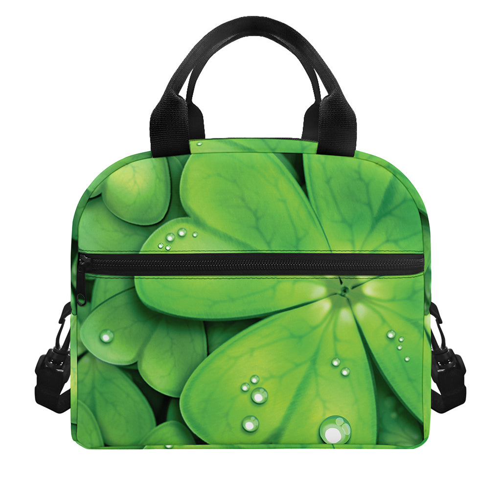 Shamrock Clover St. Patrick's Day Print Insulated Lunch Bag