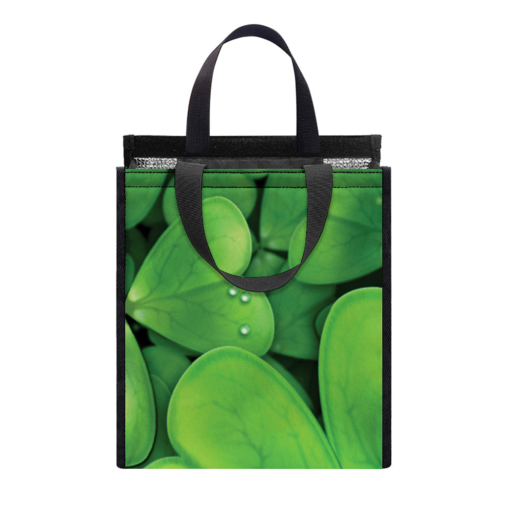 Shamrock Clover St. Patrick's Day Print Insulated Lunch Tote