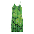 Shamrock Clover St. Patrick's Day Print Jersey Midi Cami Dress