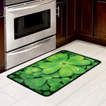 Shamrock Clover St. Patrick's Day Print Kitchen Mat