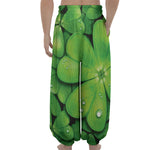 Shamrock Clover St. Patrick's Day Print Lantern Pants