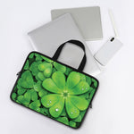 Shamrock Clover St. Patrick's Day Print Laptop Sleeve With Handle
