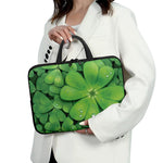 Shamrock Clover St. Patrick's Day Print Laptop Sleeve With Handle