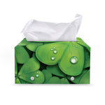 Shamrock Clover St. Patrick's Day Print Leather Tissue Box Cover