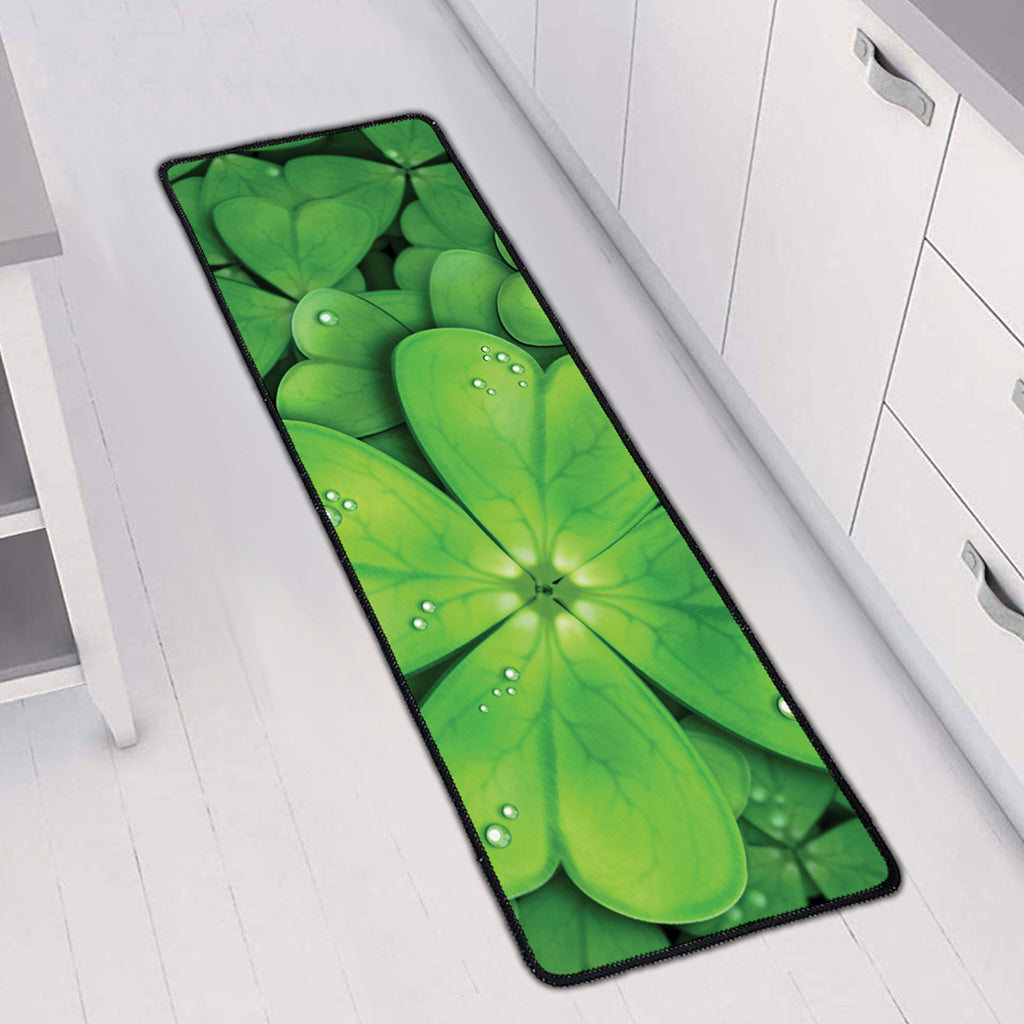 Shamrock Clover St. Patrick's Day Print Long Kitchen Mat