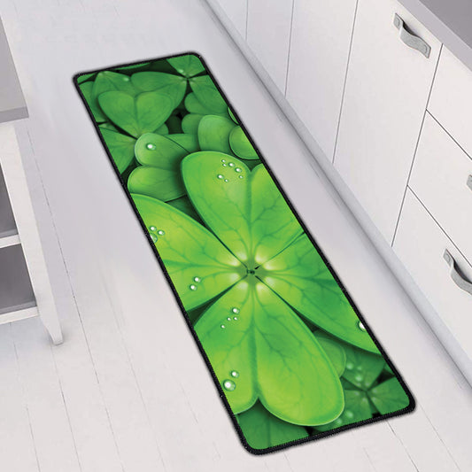 Shamrock Clover St. Patrick's Day Print Long Kitchen Mat