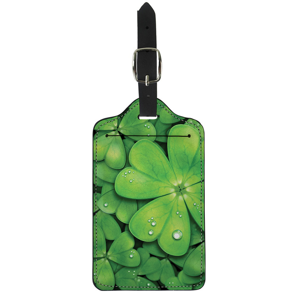 Shamrock Clover St. Patrick's Day Print Luggage Tag