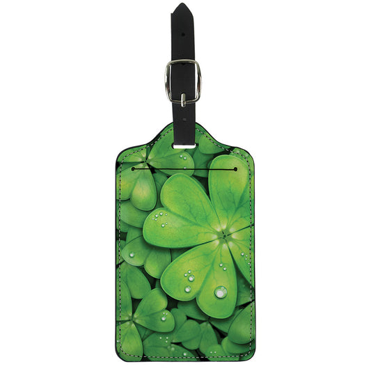 Shamrock Clover St. Patrick's Day Print Luggage Tag