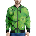 Shamrock Clover St. Patrick's Day Print Men's Bomber Jacket