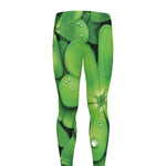 Shamrock Clover St. Patrick's Day Print Men's leggings