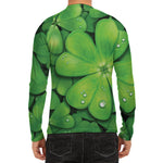 Shamrock Clover St. Patrick's Day Print Men's Long Sleeve Rash Guard