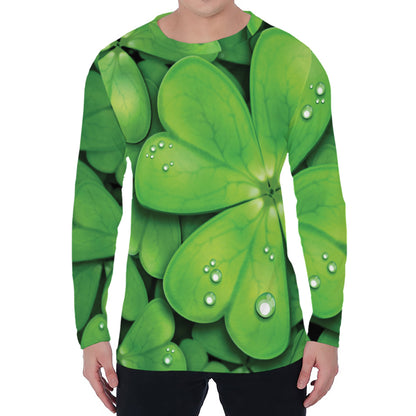Shamrock Clover St. Patrick's Day Print Men's Long Sleeve T-Shirt