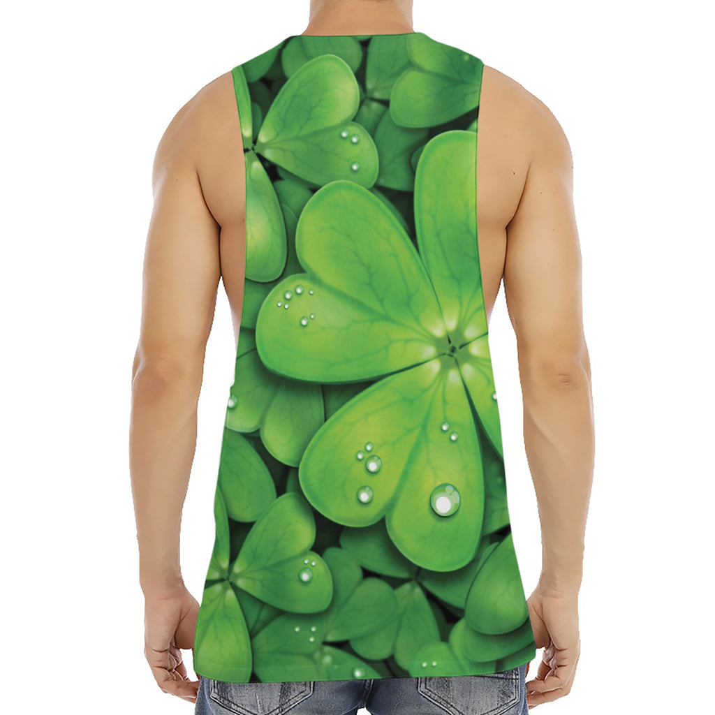 Shamrock Clover St. Patrick's Day Print Men's Muscle Tank Top