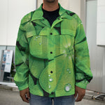 Shamrock Clover St. Patrick's Day Print Men's Shirt Jacket