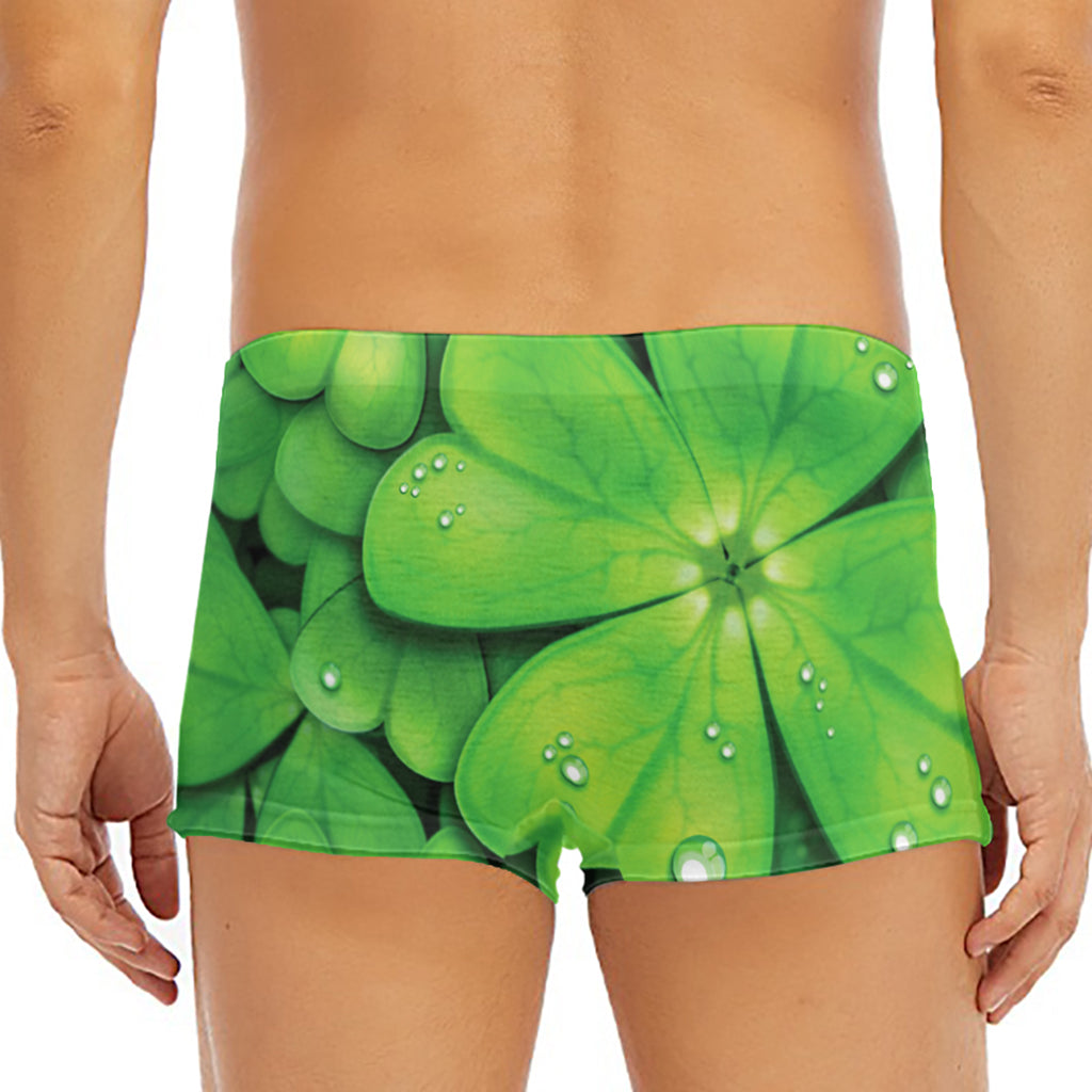 Shamrock Clover St. Patrick's Day Print Men's Short Boxer Briefs