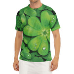 Shamrock Clover St. Patrick's Day Print Men's Short Sleeve Rash Guard