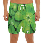 Shamrock Clover St. Patrick's Day Print Men's Split Running Shorts