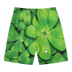 Shamrock Clover St. Patrick's Day Print Men's Swim Trunks