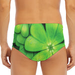 Shamrock Clover St. Patrick's Day Print Men's Triangle Swim Briefs