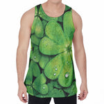 Shamrock Clover St. Patrick's Day Print Men's Velvet Tank Top