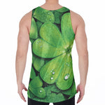 Shamrock Clover St. Patrick's Day Print Men's Velvet Tank Top