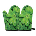 Shamrock Clover St. Patrick's Day Print Oven Mitts