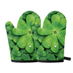 Shamrock Clover St. Patrick's Day Print Oven Mitts