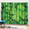 Shamrock Clover St. Patrick's Day Print Pencil Pleat Curtains