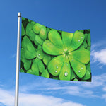Shamrock Clover St. Patrick's Day Print Polyester Flag