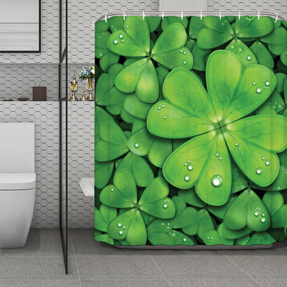 Shamrock Clover St. Patrick's Day Print Polyester Shower Curtain